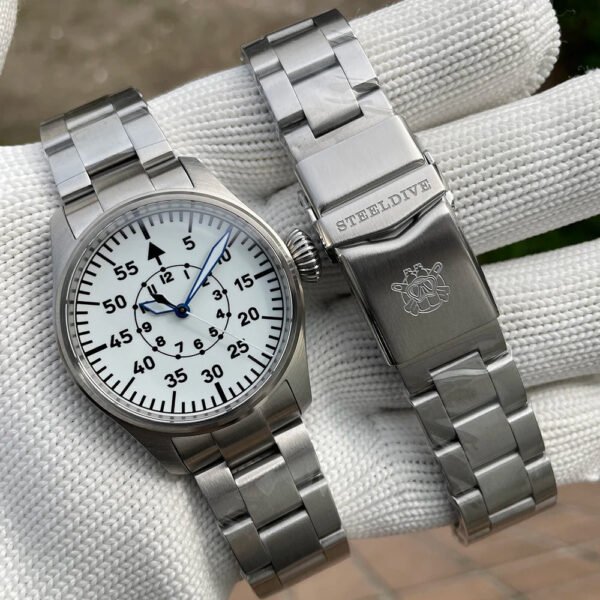 Steeldive SD1928B Retro Militarty Pilot Watch - Image 5