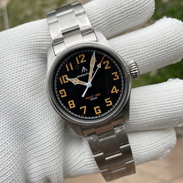 Steelflier 39mm VH31 Pilot Watch SF740V Onion Crown - Image 10