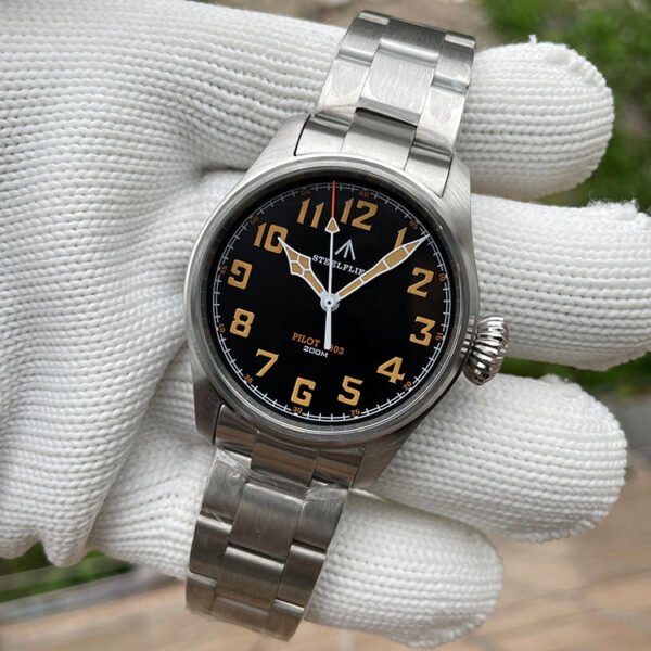 Steelflier 39mm VH31 Pilot Watch SF740V Onion Crown - Image 5