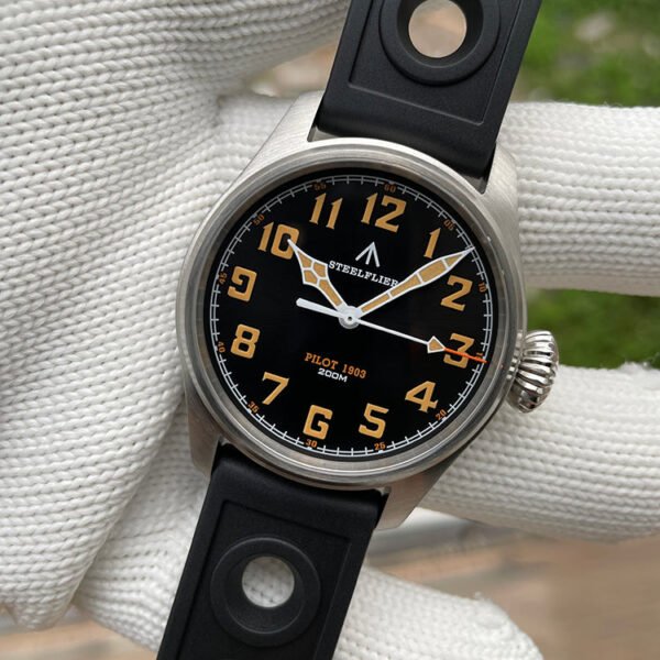 Steelflier 39mm VH31 Pilot Watch SF740V Onion Crown - Image 6