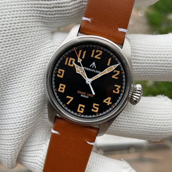 Steelflier 39mm VH31 Pilot Watch SF740V Onion Crown - Image 7