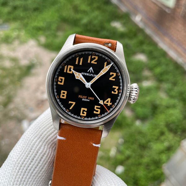 Steelflier 39mm VH31 Pilot Watch SF740V Onion Crown - Image 13