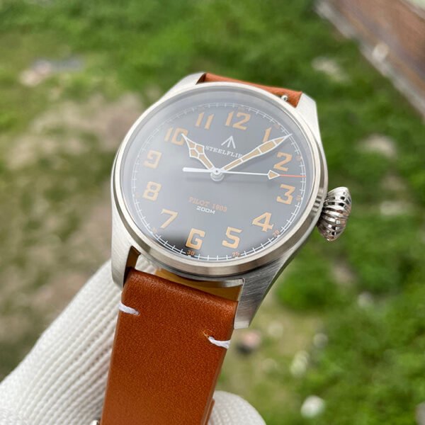 Steelflier 39mm VH31 Pilot Watch SF740V Onion Crown - Image 11