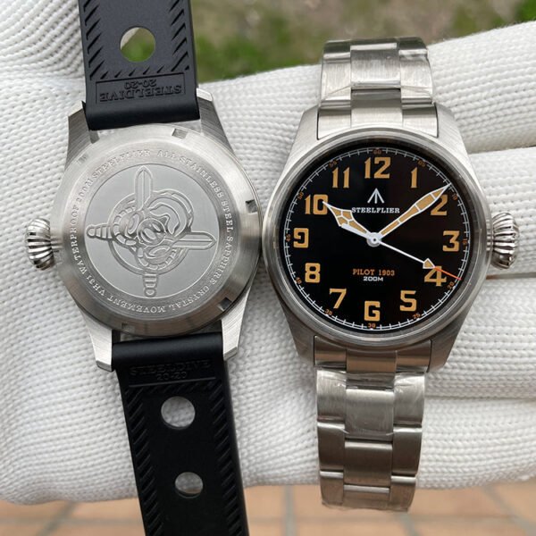 Steelflier 39mm VH31 Pilot Watch SF740V Onion Crown - Image 9