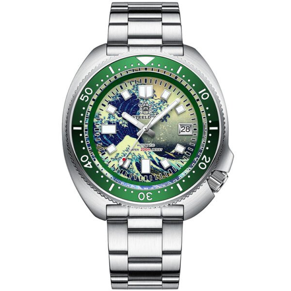 Steeldive SD1970 Great Wave Turtle Diver Watch - Image 9