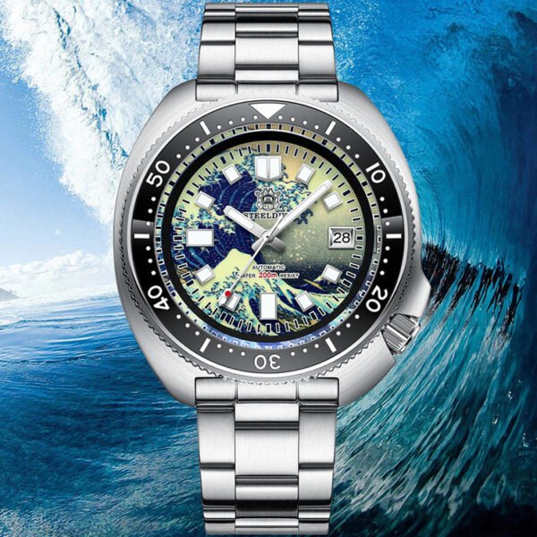 Steeldive SD1970 Great Wave Turtle Diver Watch - Image 2