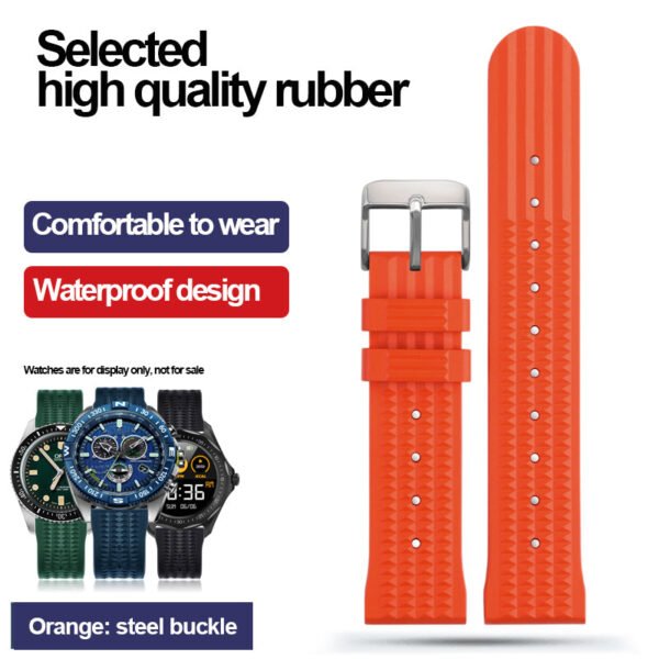 ★Special Offer★ High Quality Waffle Rubber Watch Band - Image 3
