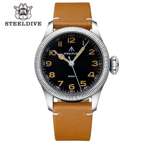 Steelflier Carved Coin Bezel VH31 Quartz Watch SF741 - Image 2