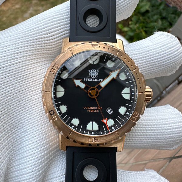 Steeldive SD1982S Cusn8 Bronze 46.5MM 25000M Diver Watch - Image 6