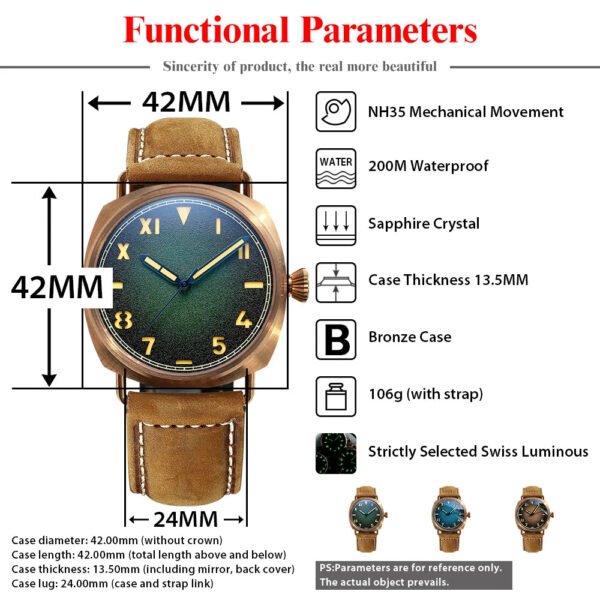 Steelflier SF760S Bronze California NH35 Automatic Watch - Image 13
