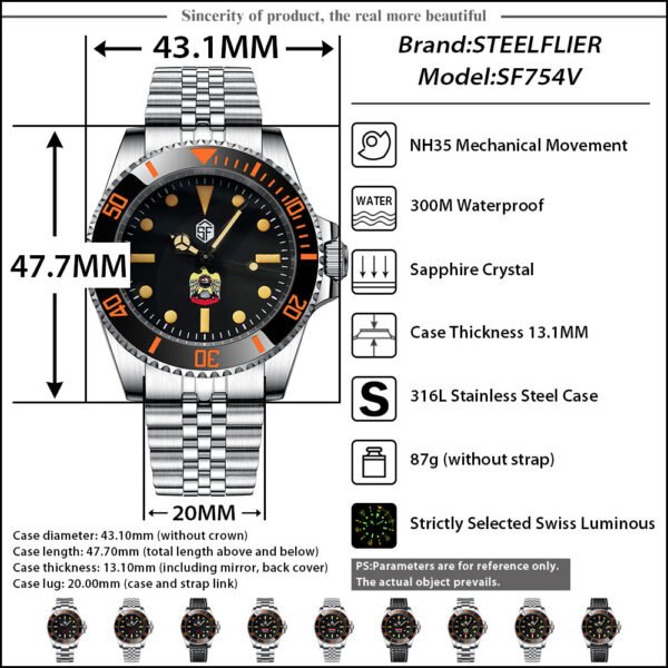 ★Welcome Deal★Steelflier SF754VC Orange Sub Automatic Watch V2 - Image 22